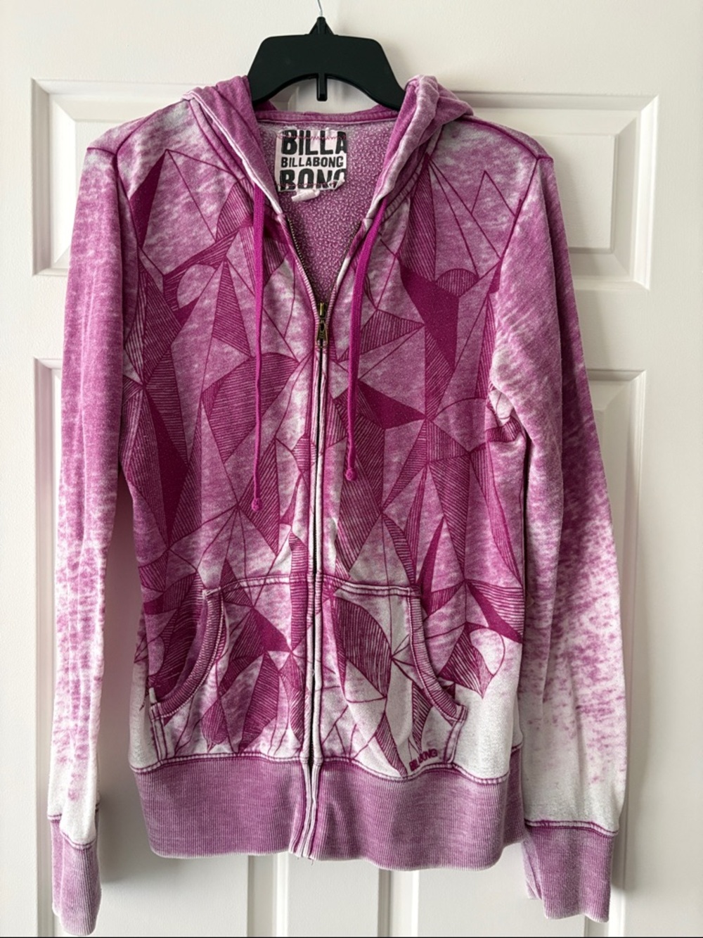 Billabong Magenta Geo Zip Hoodie